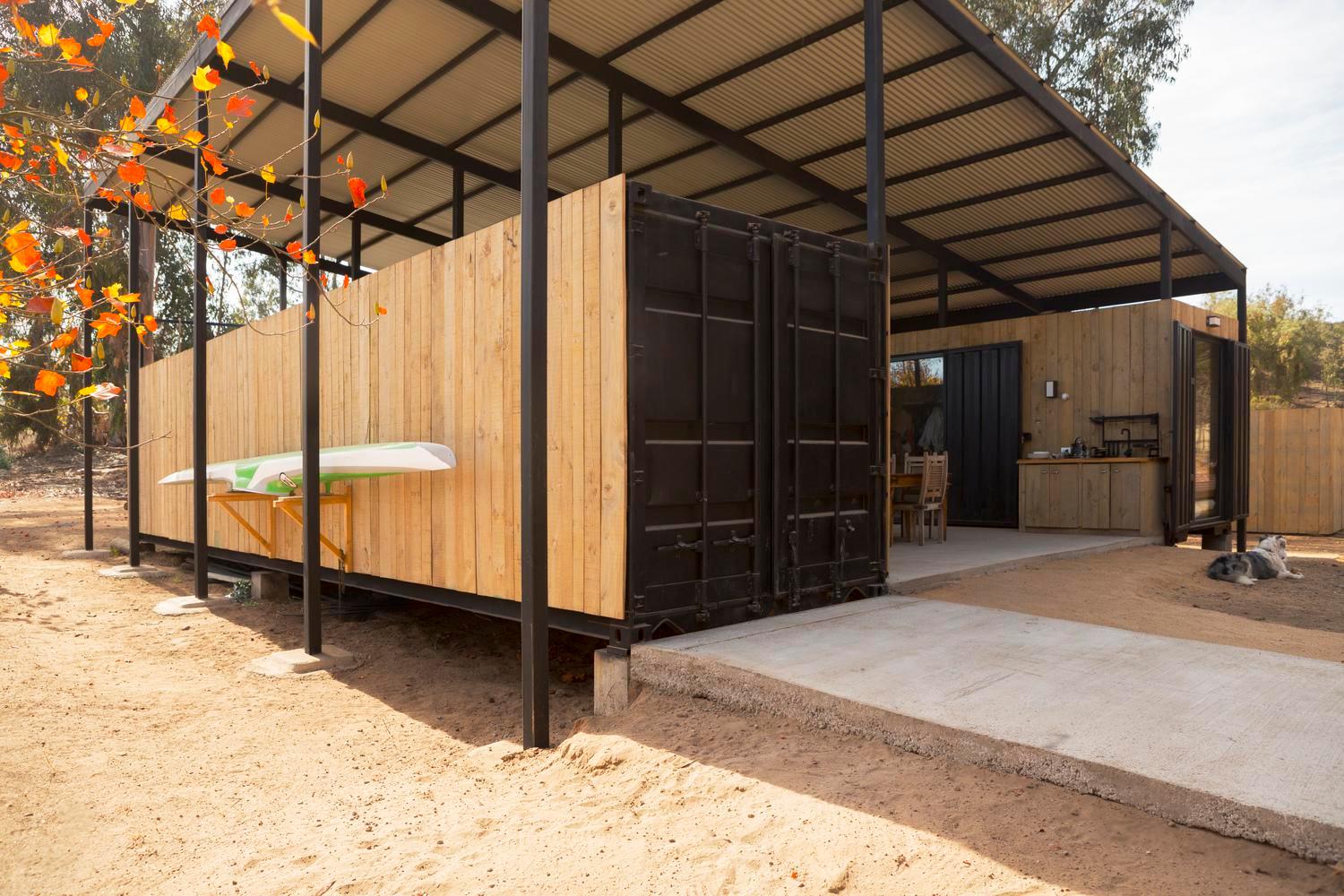 Simple Shipping Container Home Built with 2x40 ft Containers and ...