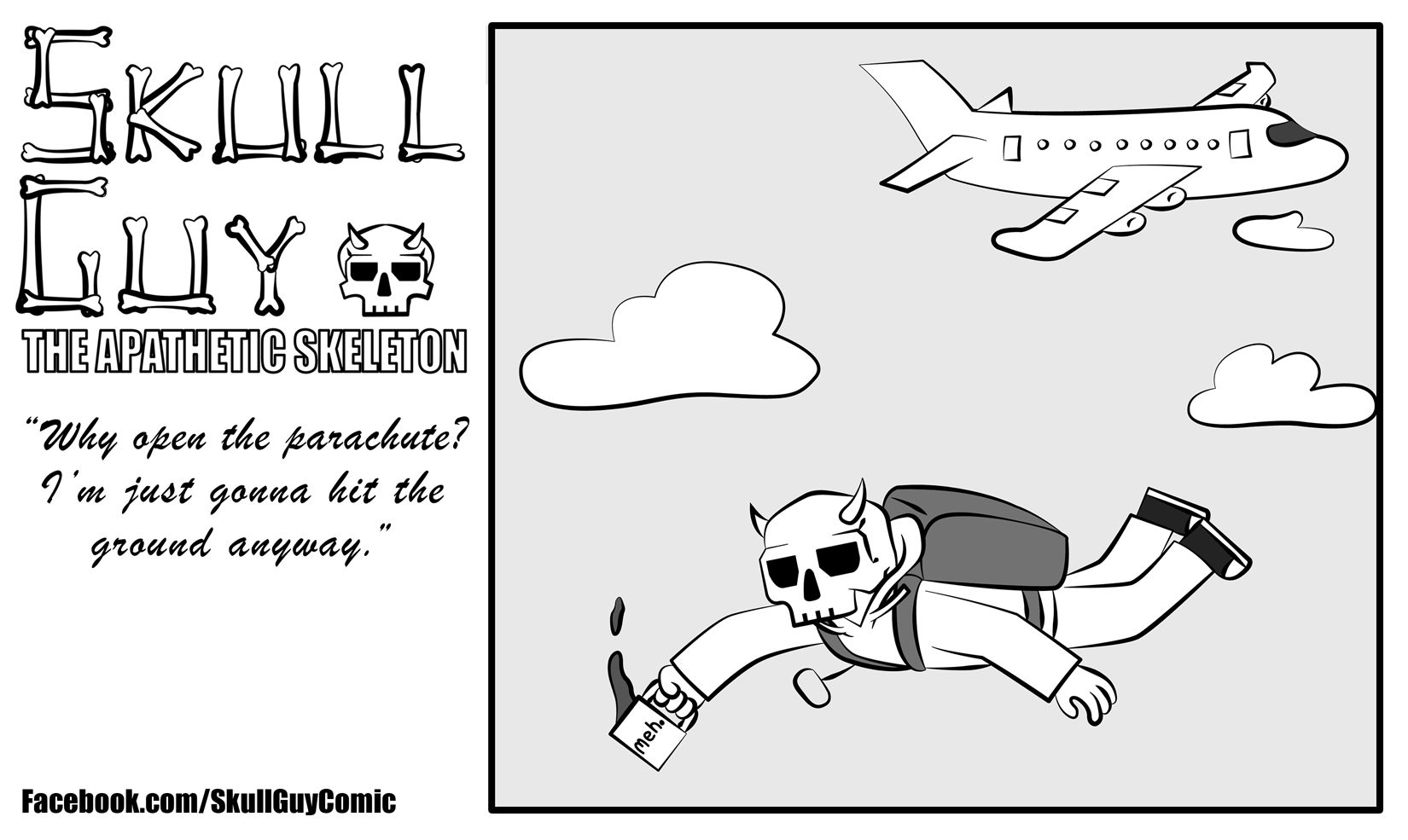 Skydiving Skull Guy The Apathetic Skeleton Scrolller