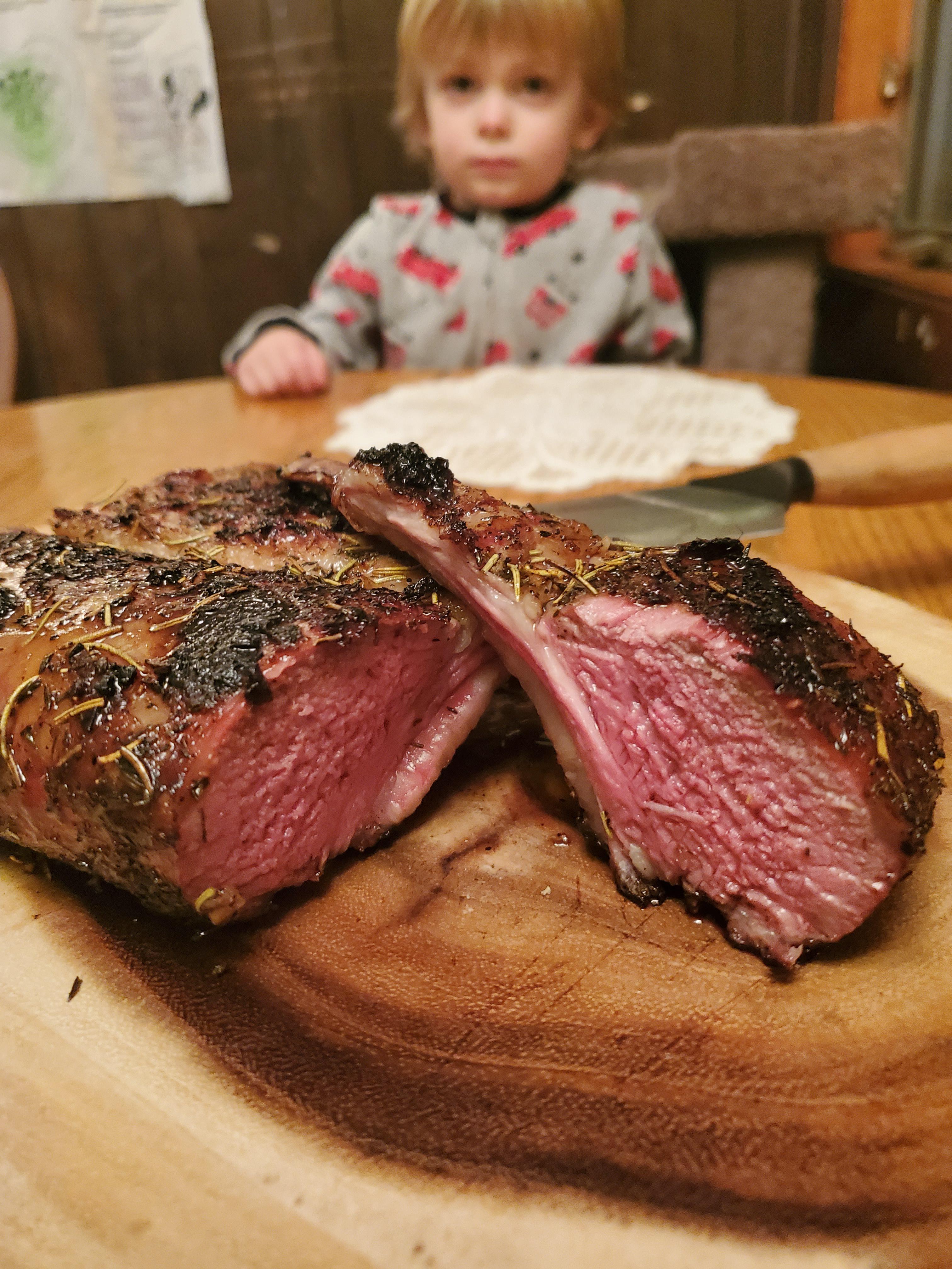 Smoked and sear rack of lamb Scrolller