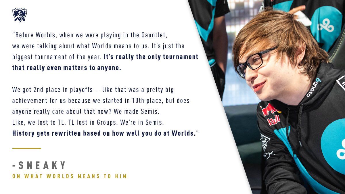 Sneaky thoughts on what Worlds means to him Scrolller