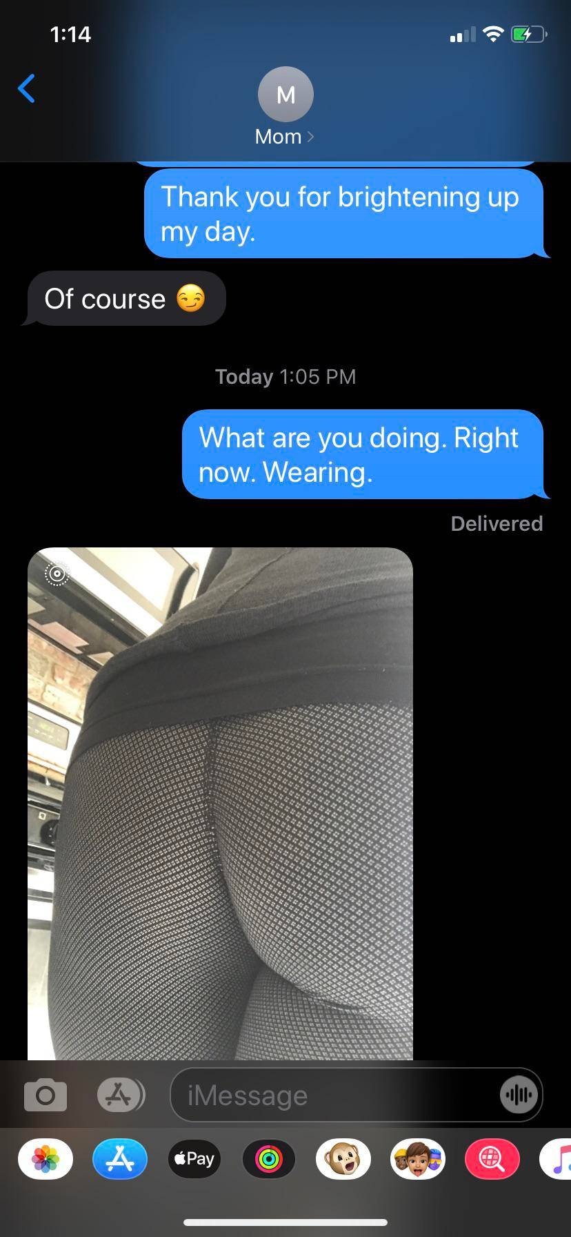 (Son posting) a little tease from mom this morning. She’s been working