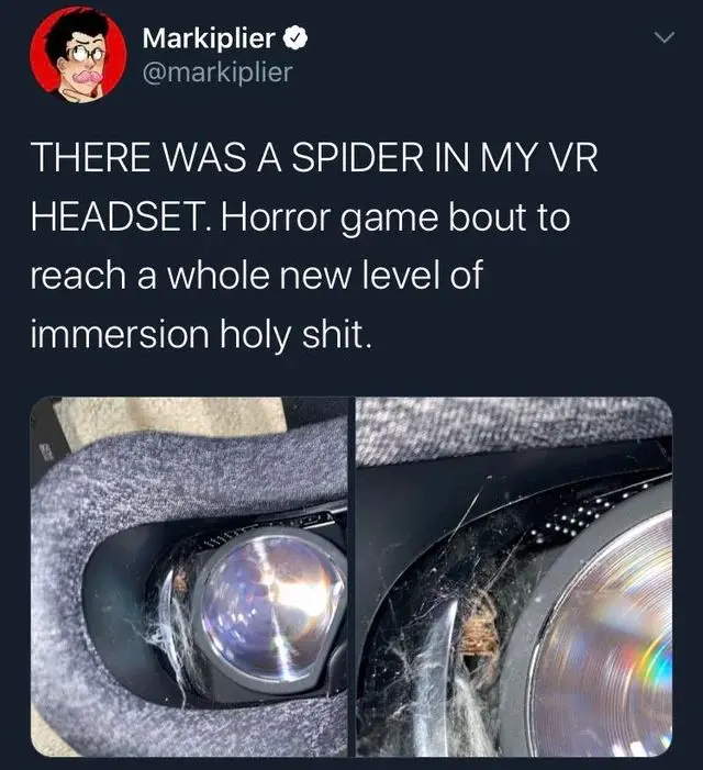 Spider In Headset Spider in vr headset | Scrolller