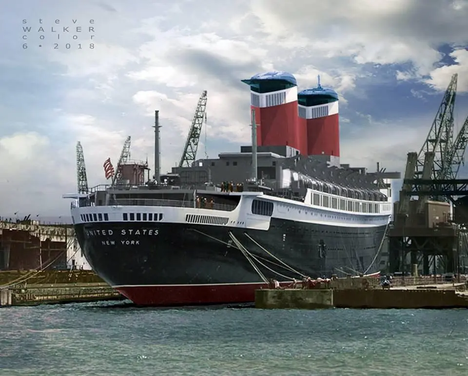 Colorized Ss SS United States fitting out. Colorized by Steve Walker | Scrolller