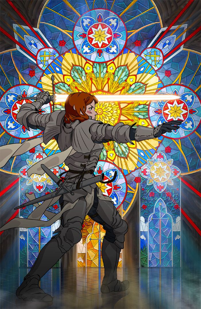 Stained-Glass Knight by Johannes Voss | Scrolller