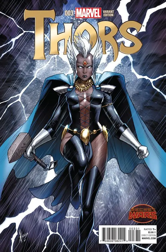 Storm wielding Stormcaster [Thors 3 Keown Variant Cover] | Scrolller