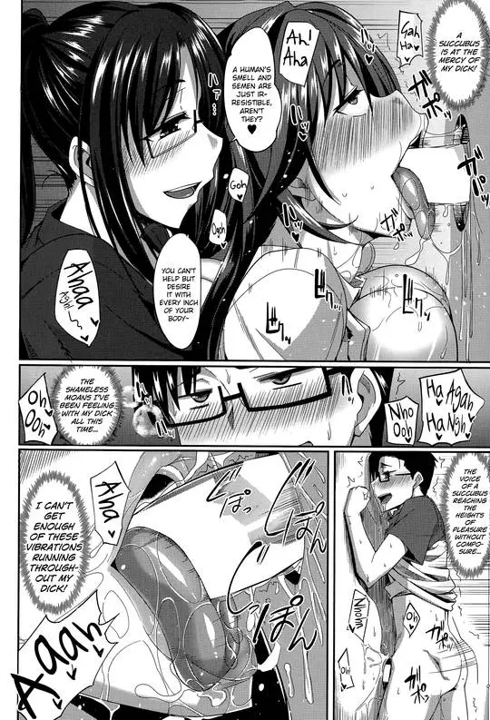 Masato, Ayano, and Tomoe in a succubi seduction threesome with ahegao and double blowjob