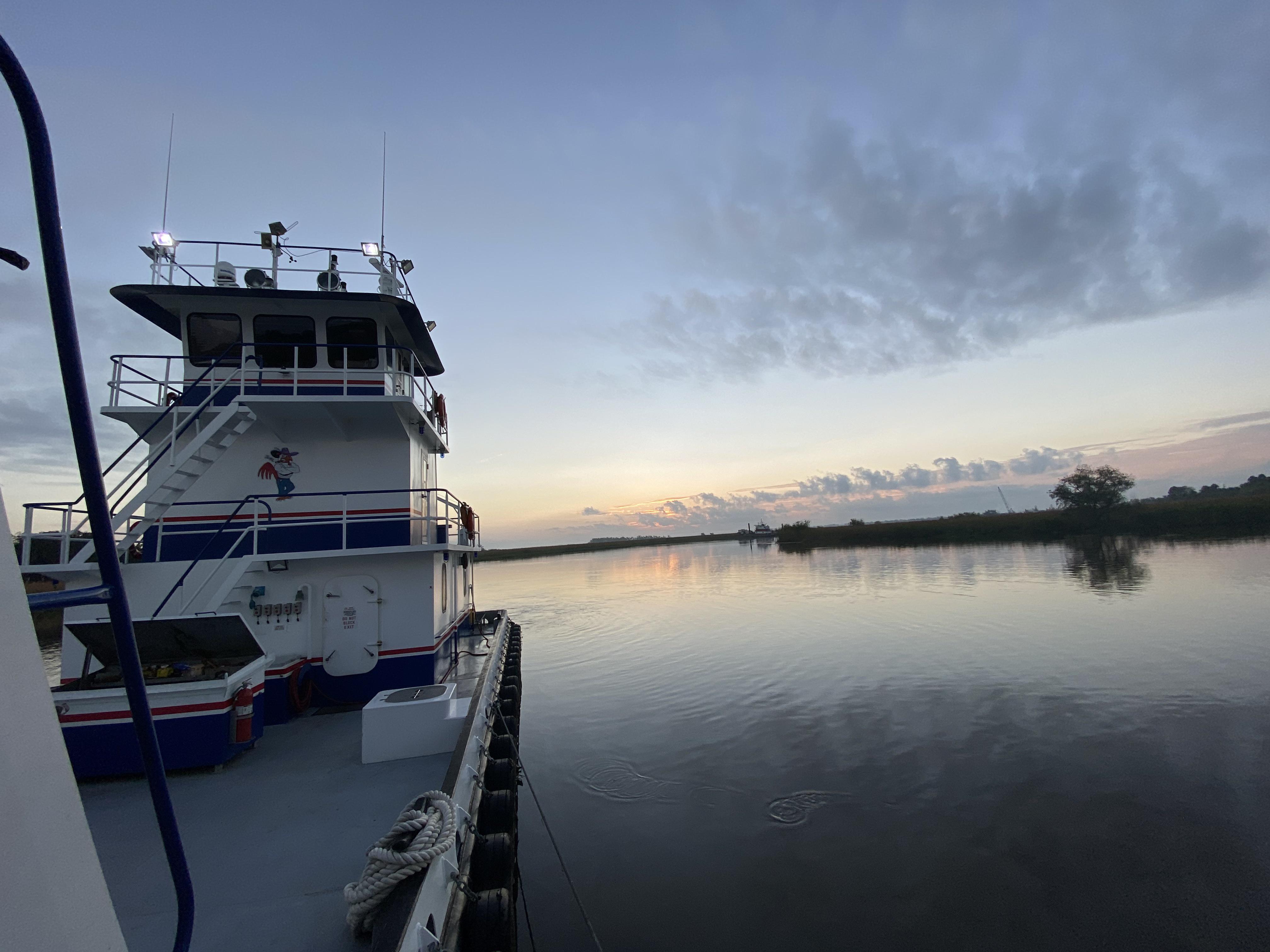 Sunrise on the JAX in Dulac, Louisiana Scrolller