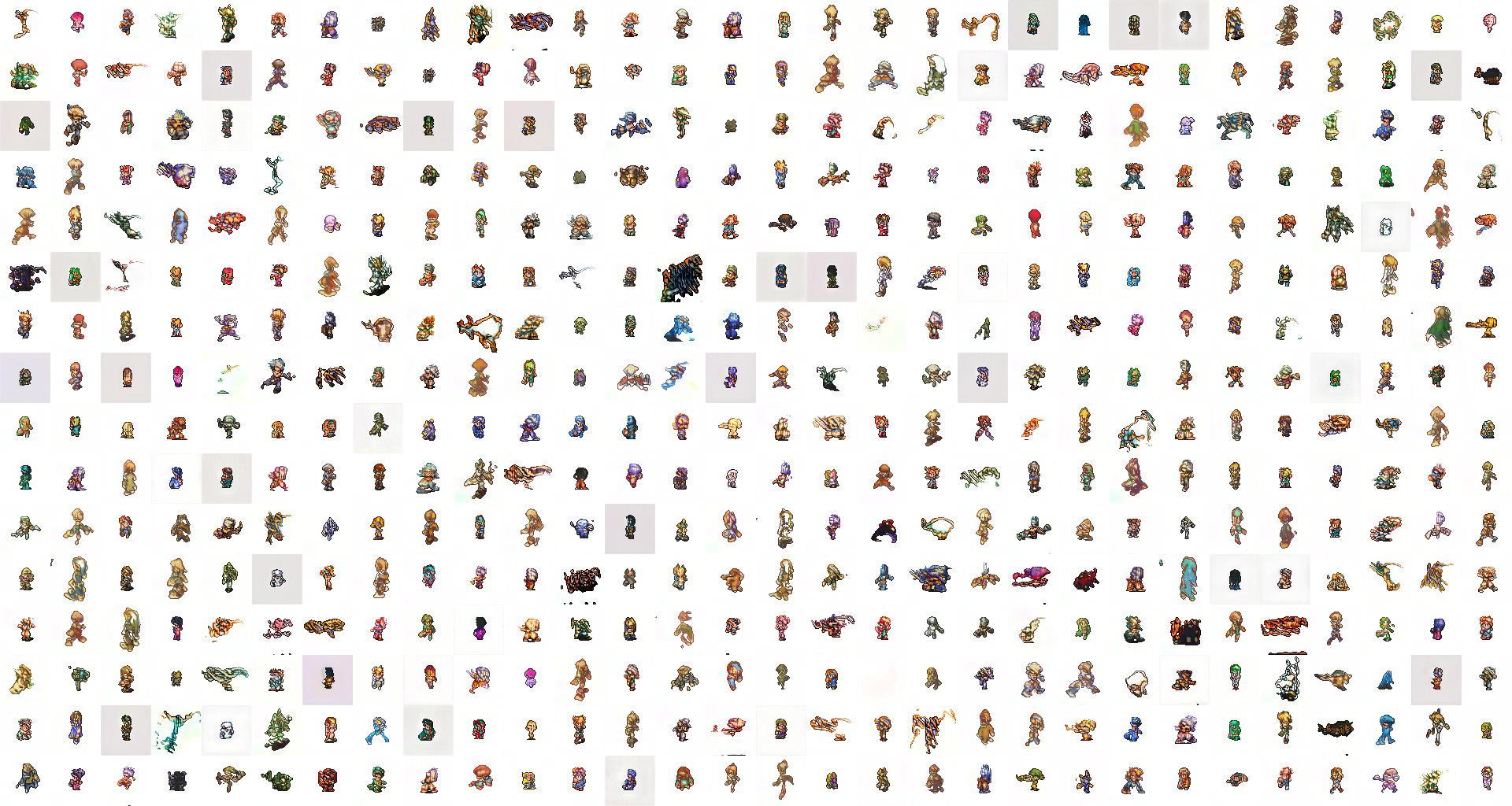 Super Nintendo Video game sprites using StyleGAN-ada (anyone have any ...