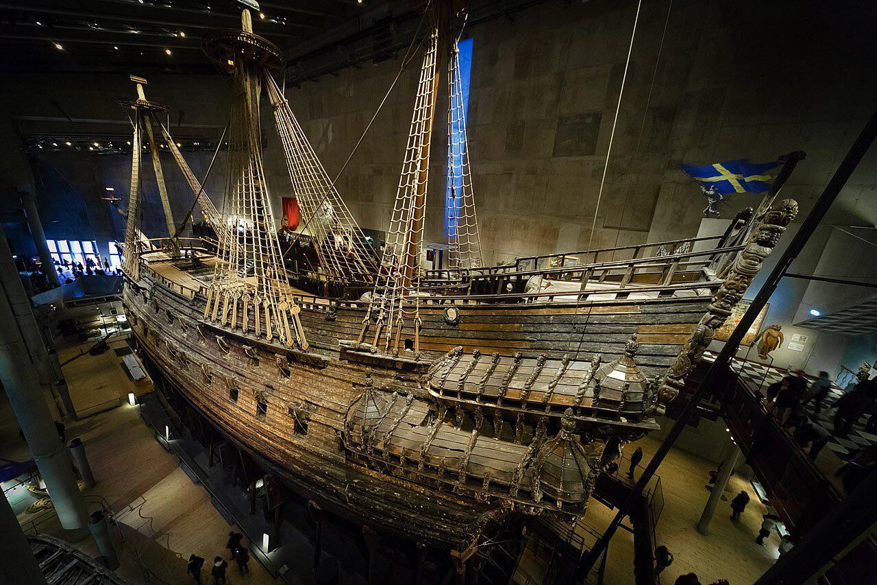 Swedish flagship Wasa build by Gustavus Adolphus The Great, sank in