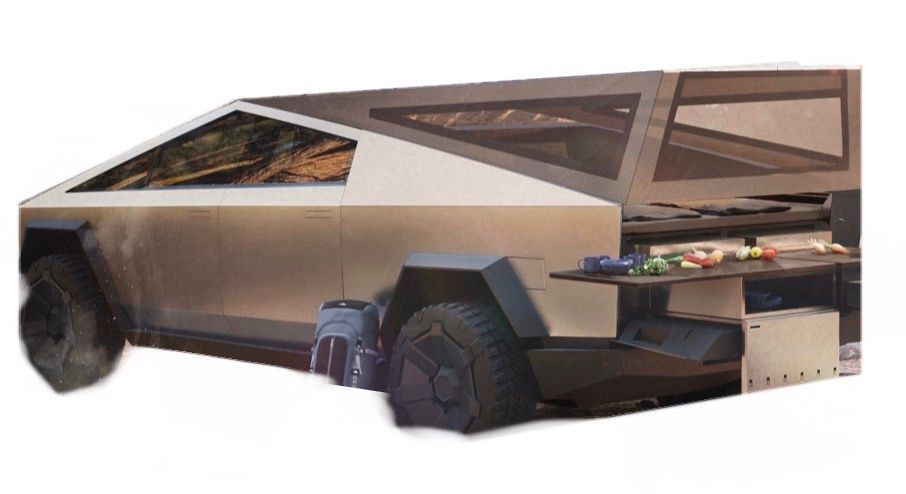 Tesla Cybertruck Camper Shell | Scrolller
