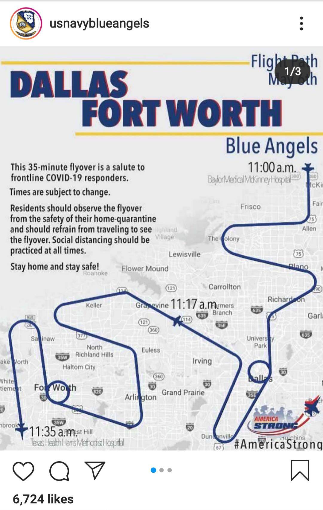 The Blue Angel's flyover path. A little different from the one posted ...