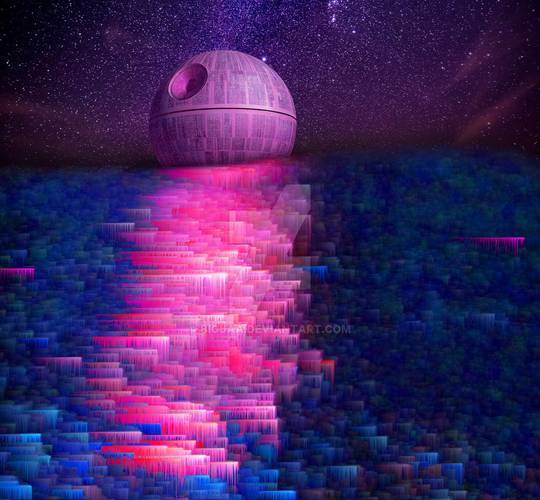 The Death Star Rise Over the Sea of Dreams by Jacob Allen