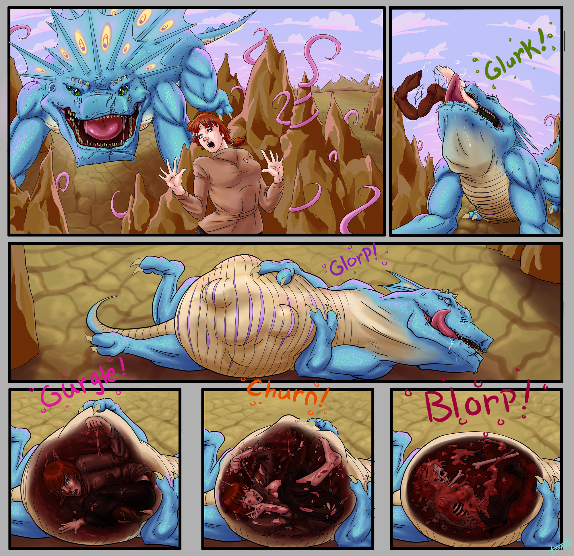 Digestion vore comic