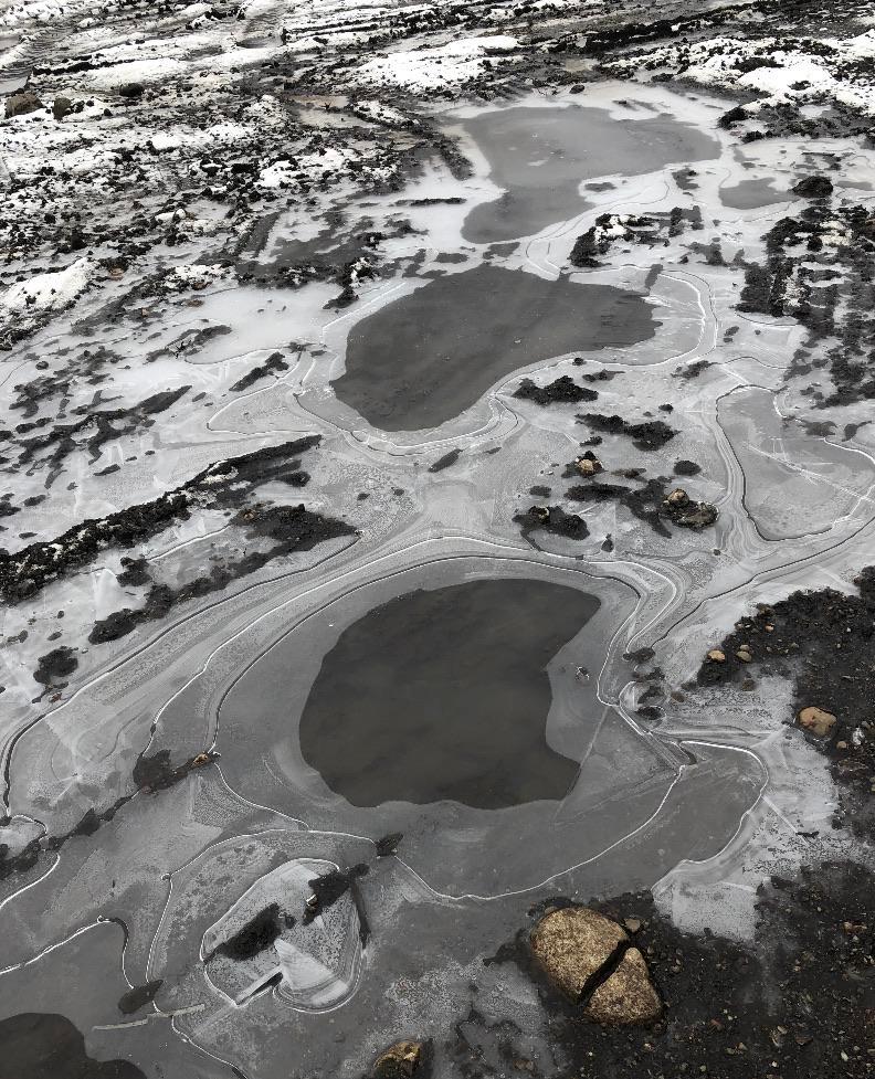 The ice looks like frozen lakes in this picture | Scrolller
