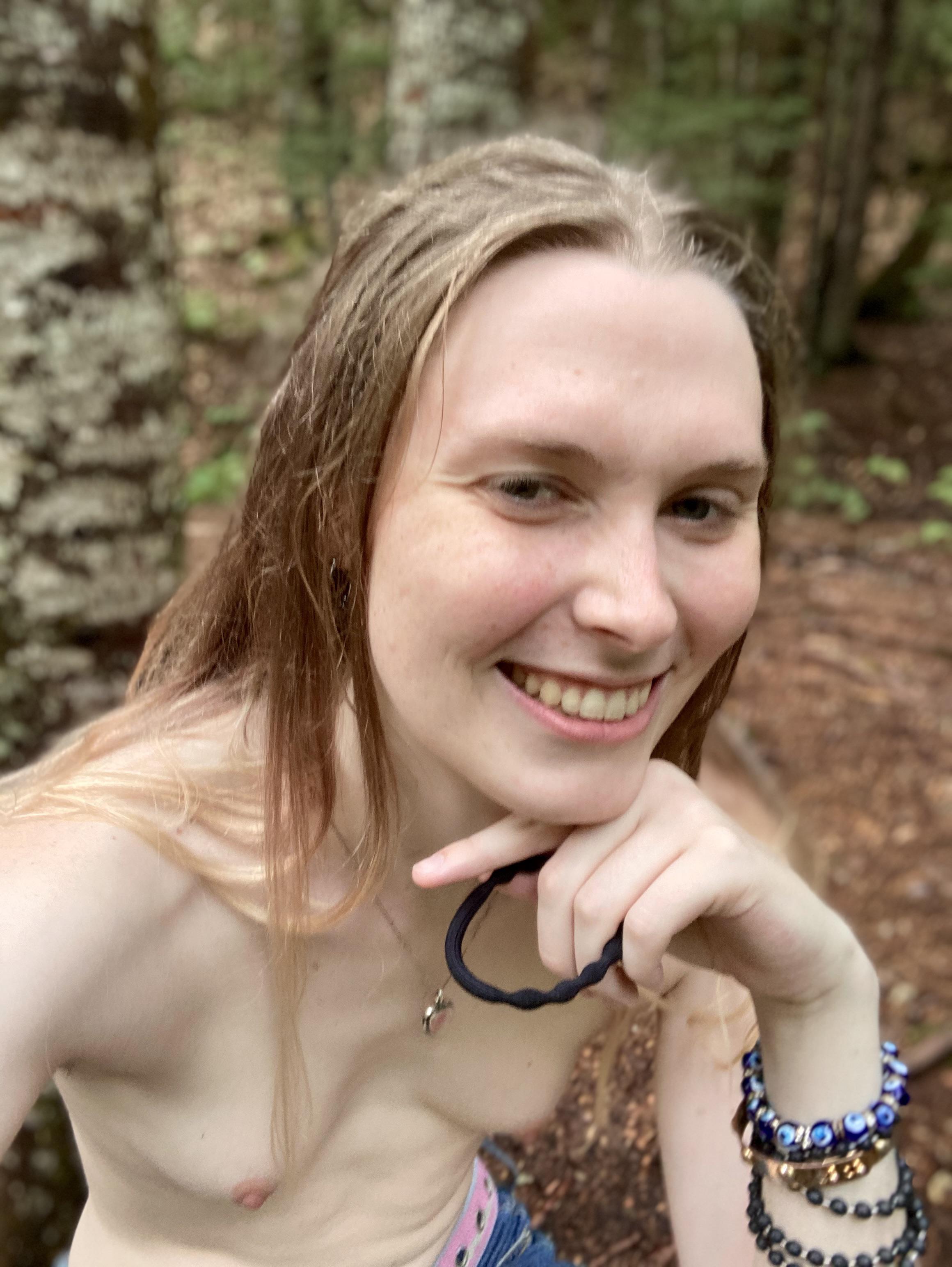 My First Time Hiking Topless Scrolller