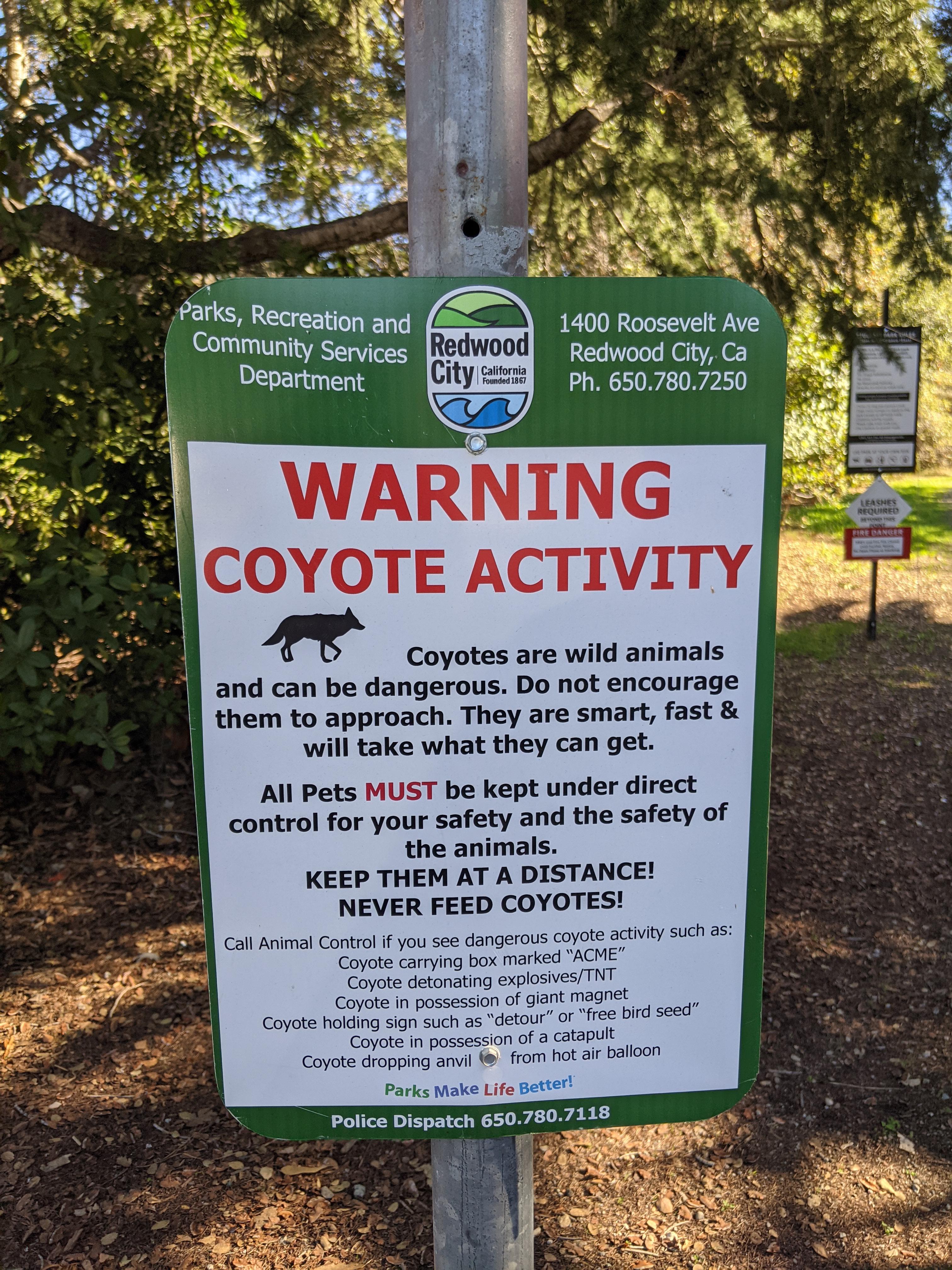 This coyote warning sign | Scrolller