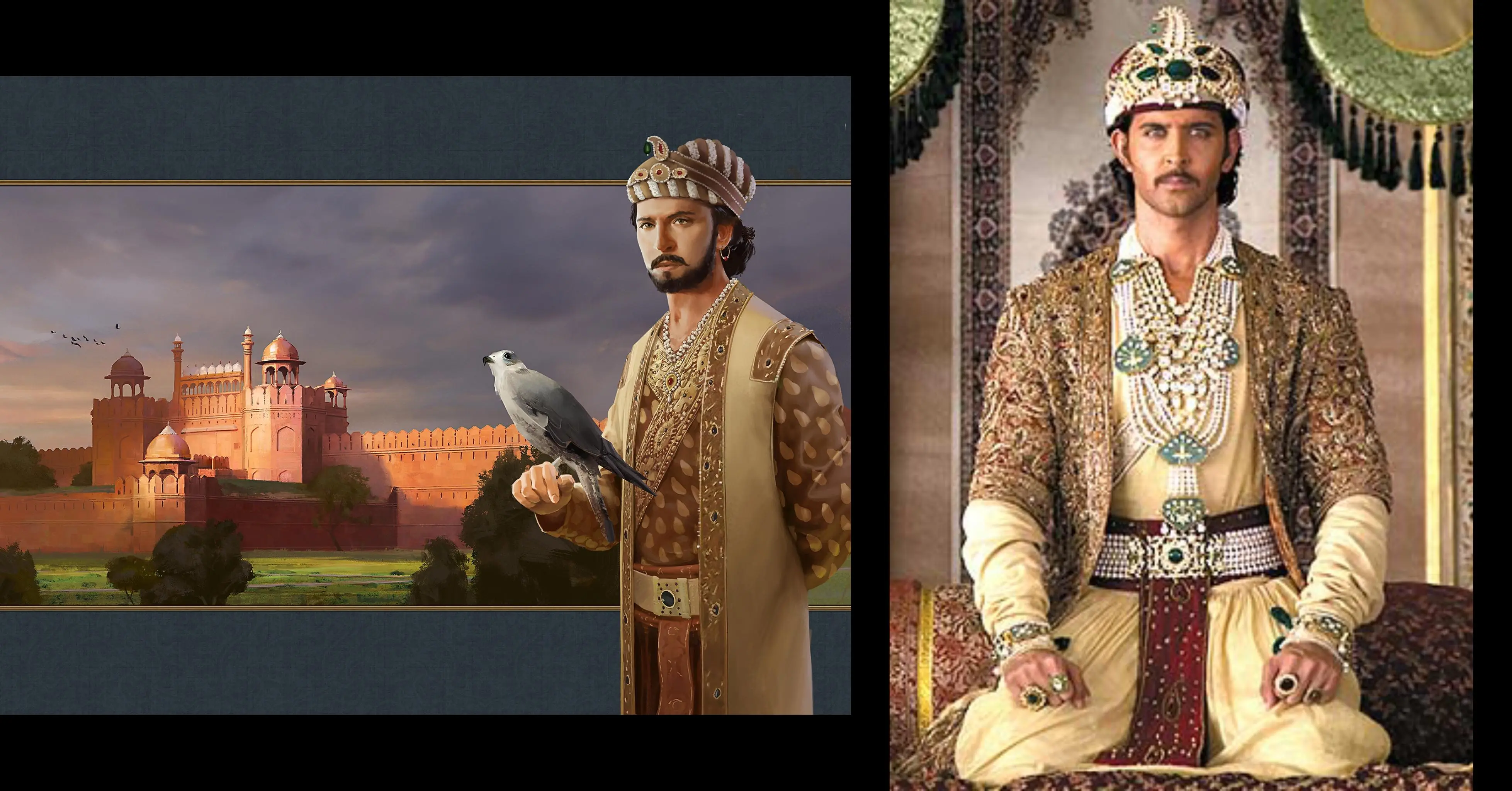 This loading screen potrait of akbar isn't based on any historical ...