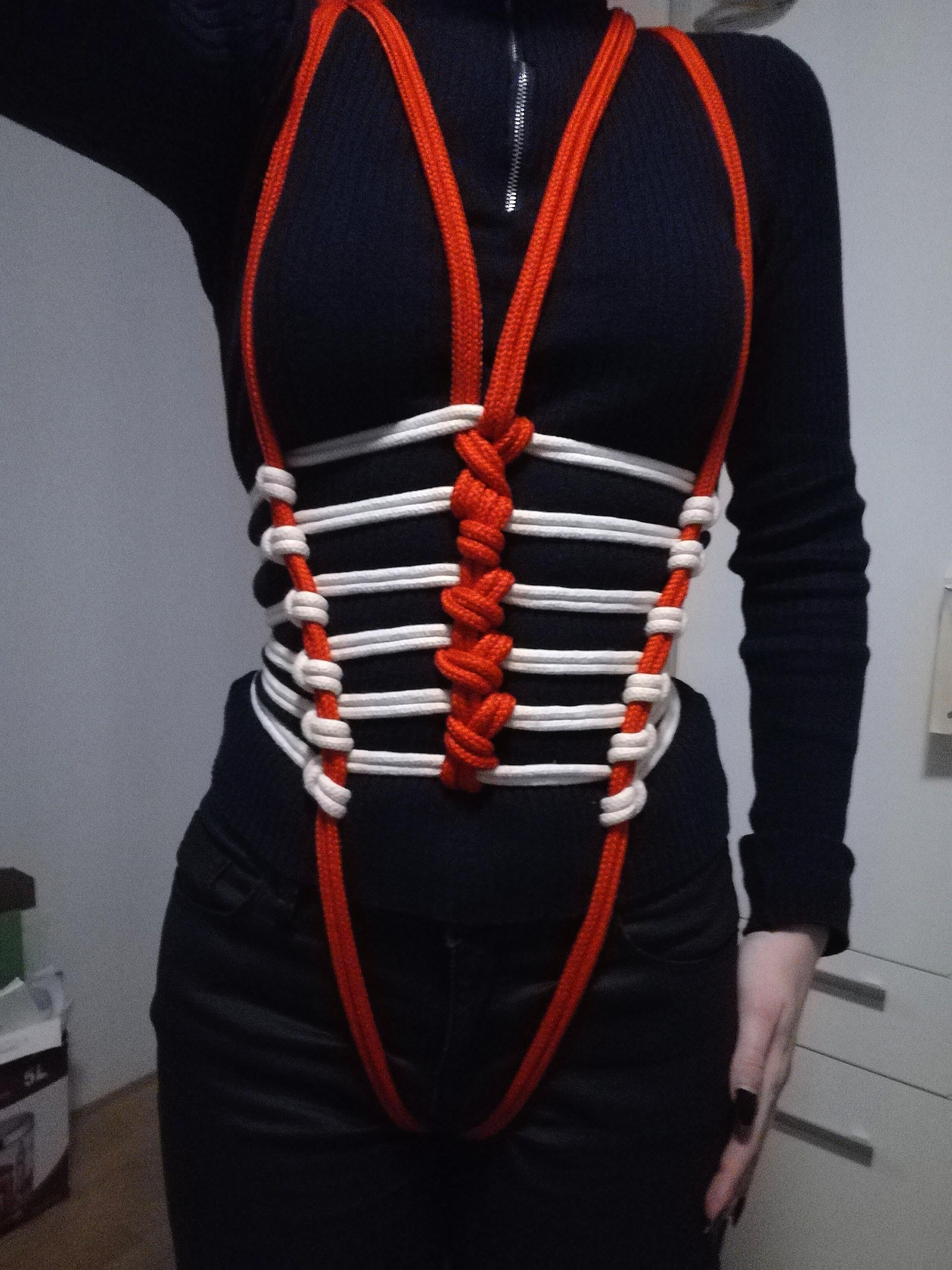 Tied A Rope Corset Today Its Surprisingly Comfortable And Good For A Nice Sitting Posture 😅 2940