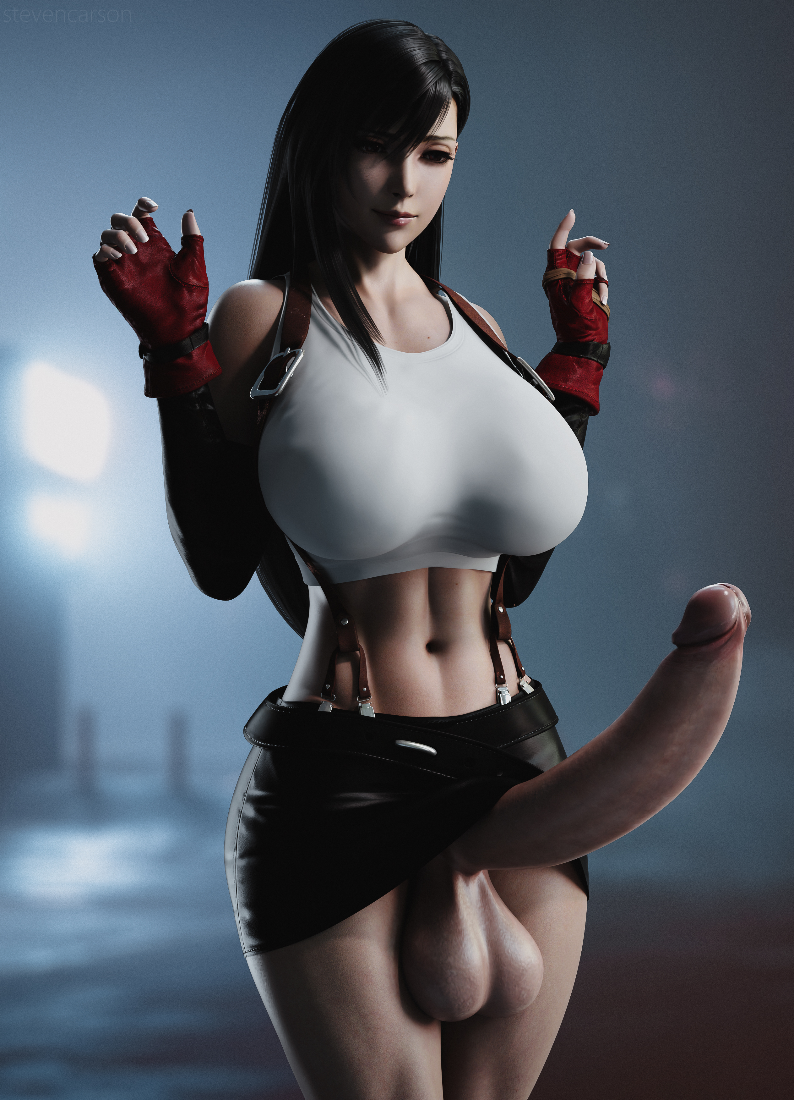 Tifa can't contain her package [stevencarson] .