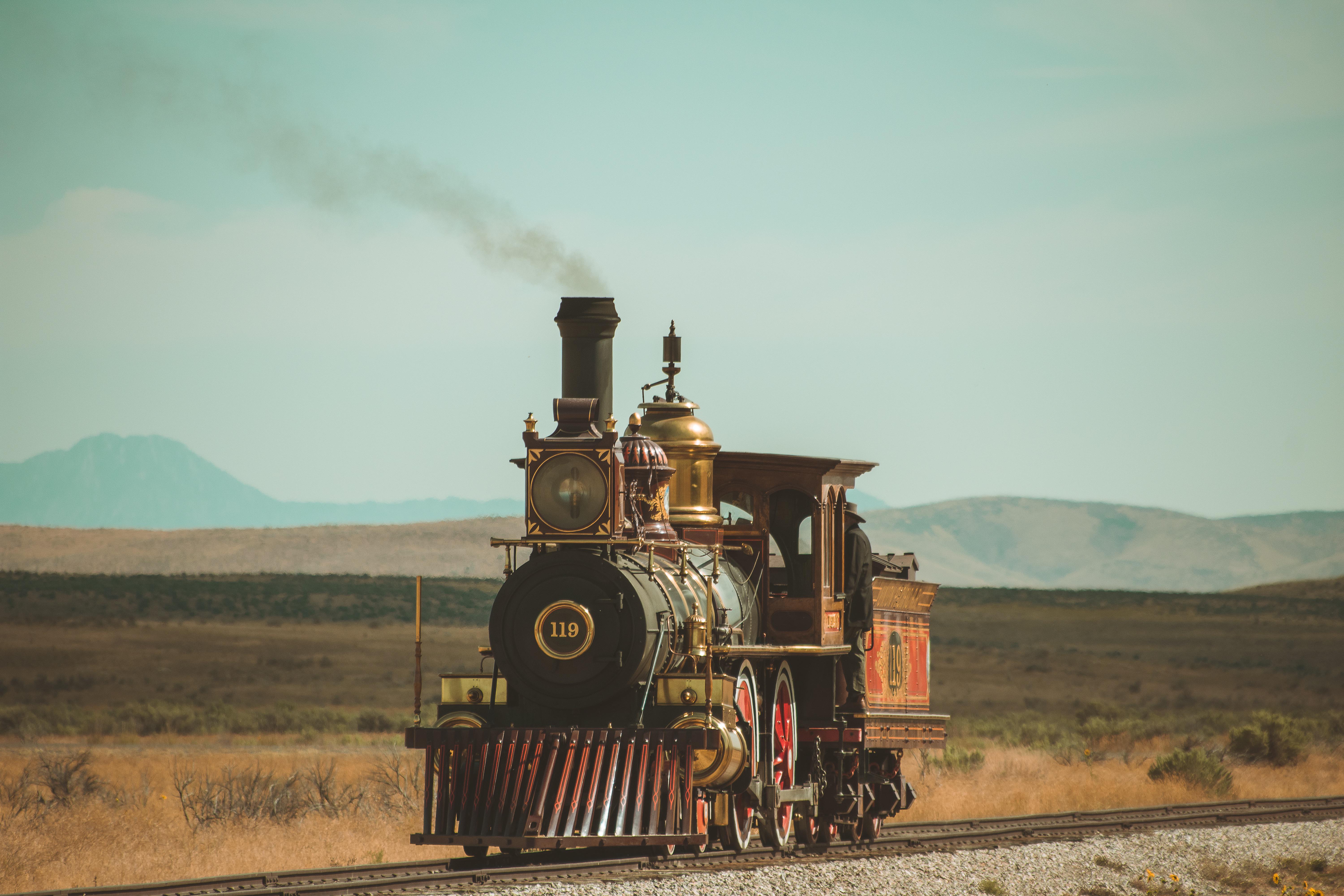Took a photo of replica engine 119 at golden spike re-enactment ...