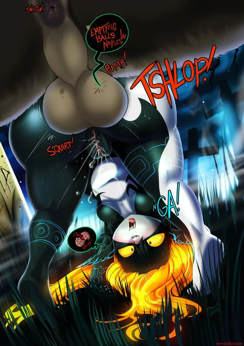 Imp Midna from The Legend of Zelda in hentai fan art featuring ahegao and thick thighs