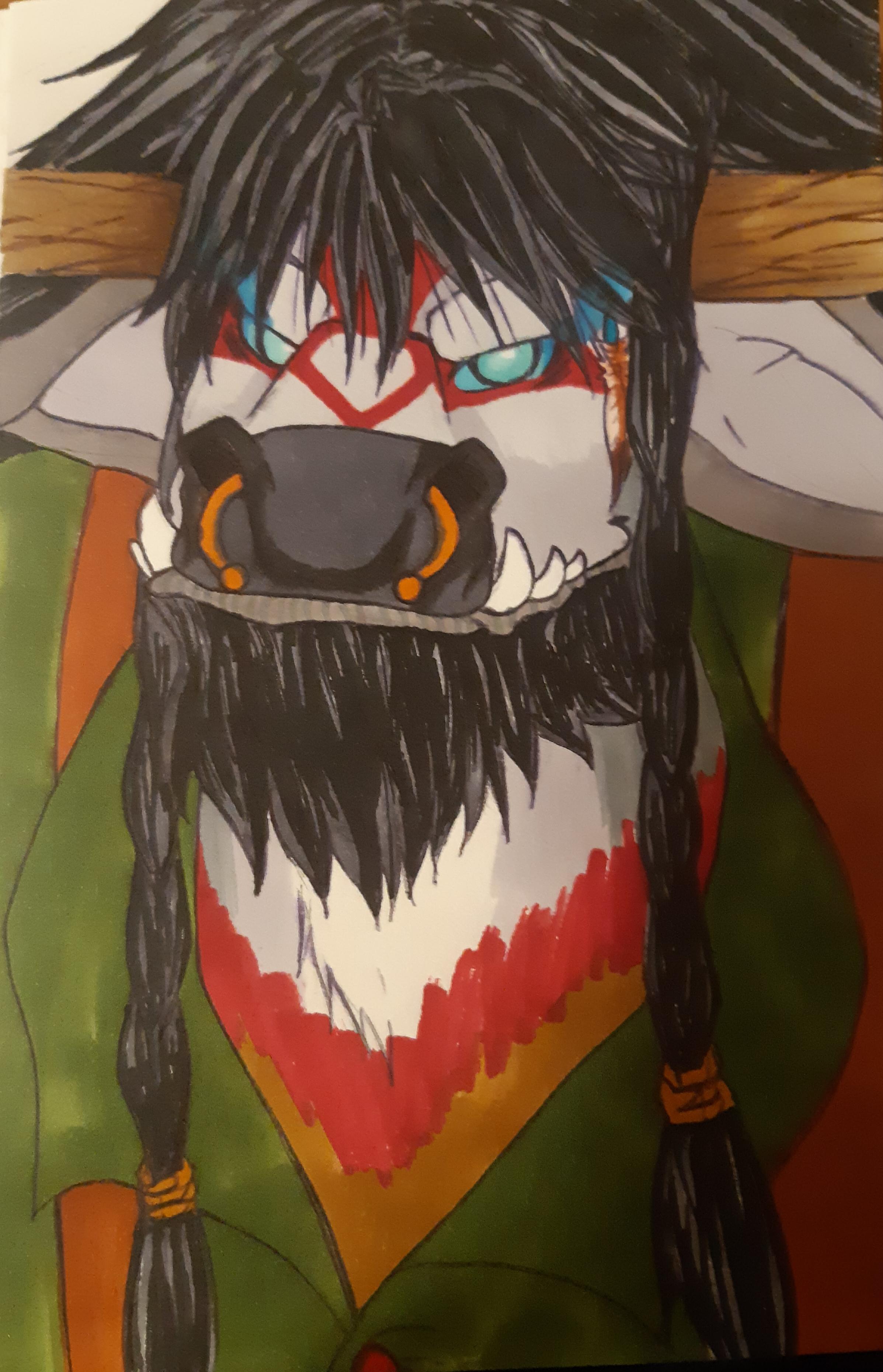 Tried drawing a traditional tauren! | Scrolller