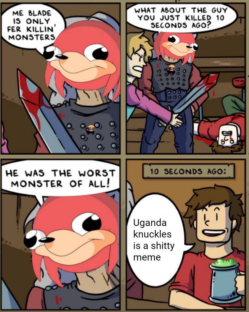 Gregzilla Knuckles Ugandan knuckles is the best meme | Scrolller