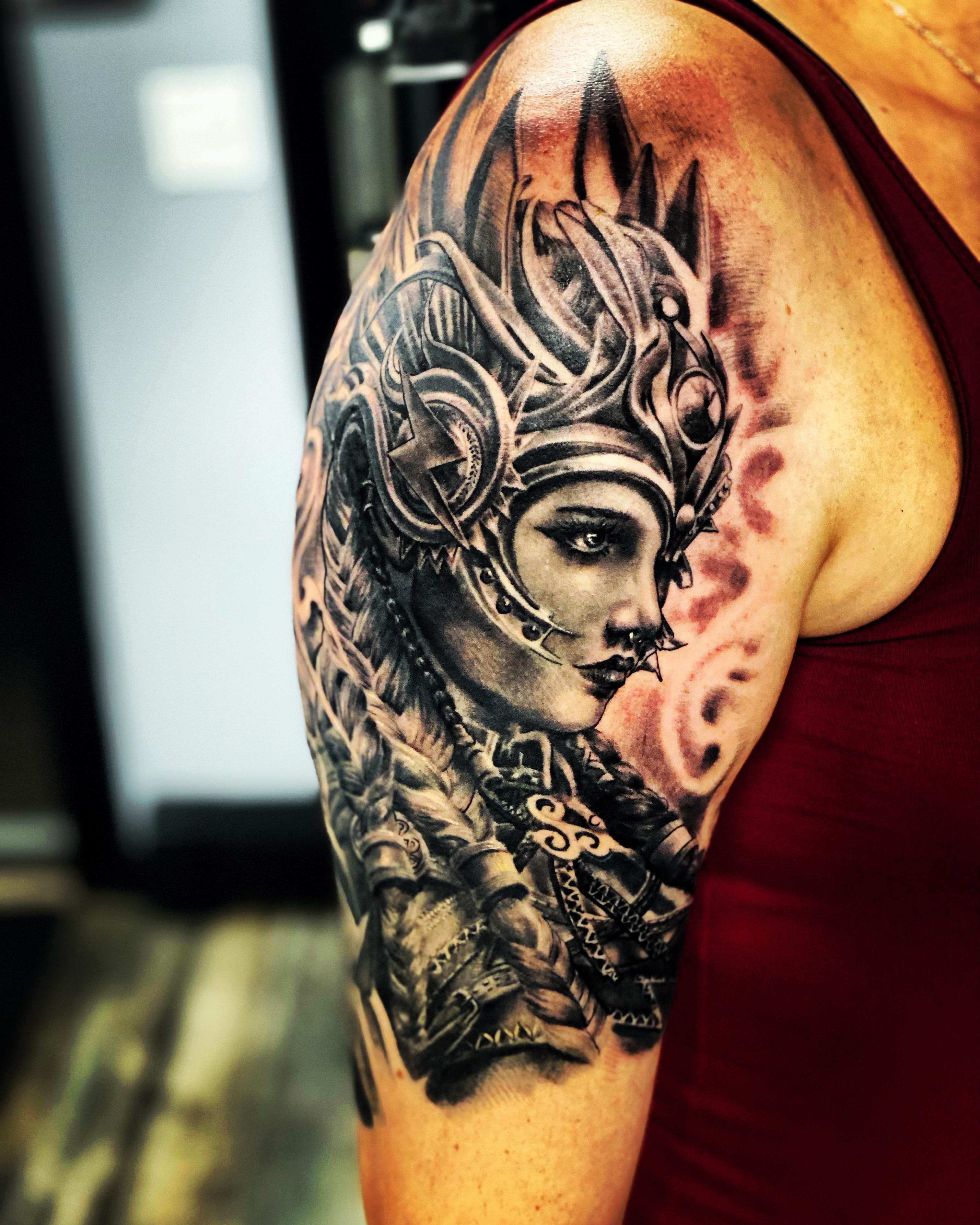 Valkyrie Tattoo done by Tony Ramirez at Sacred Addition Tattoo East ...