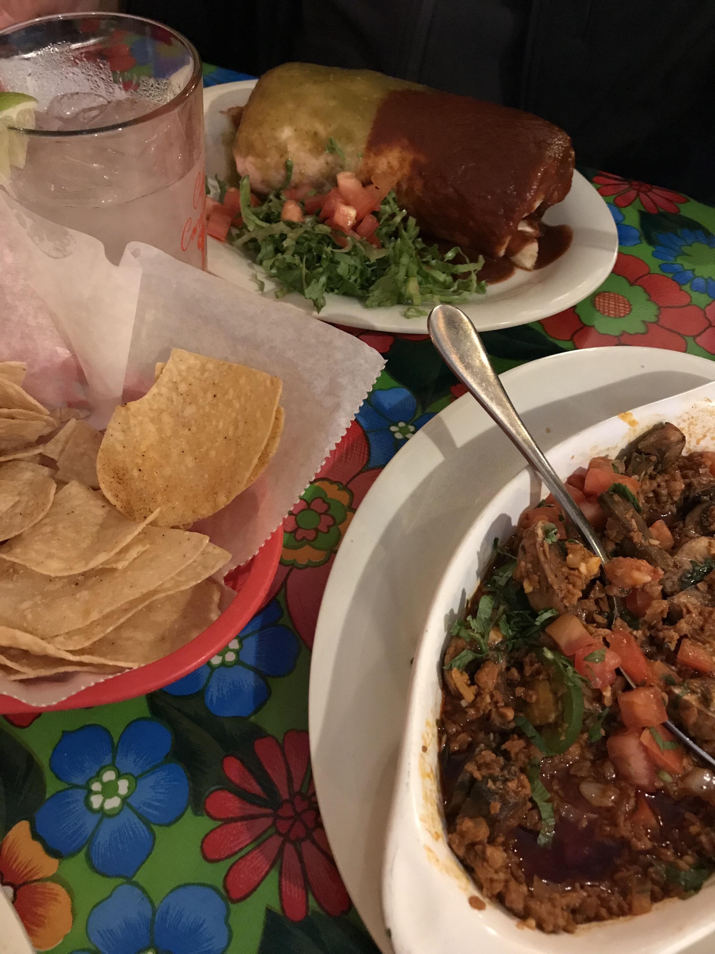 Vegan Mexican food in Milwaukee! Soy chorizo and mushroom “ragu” with