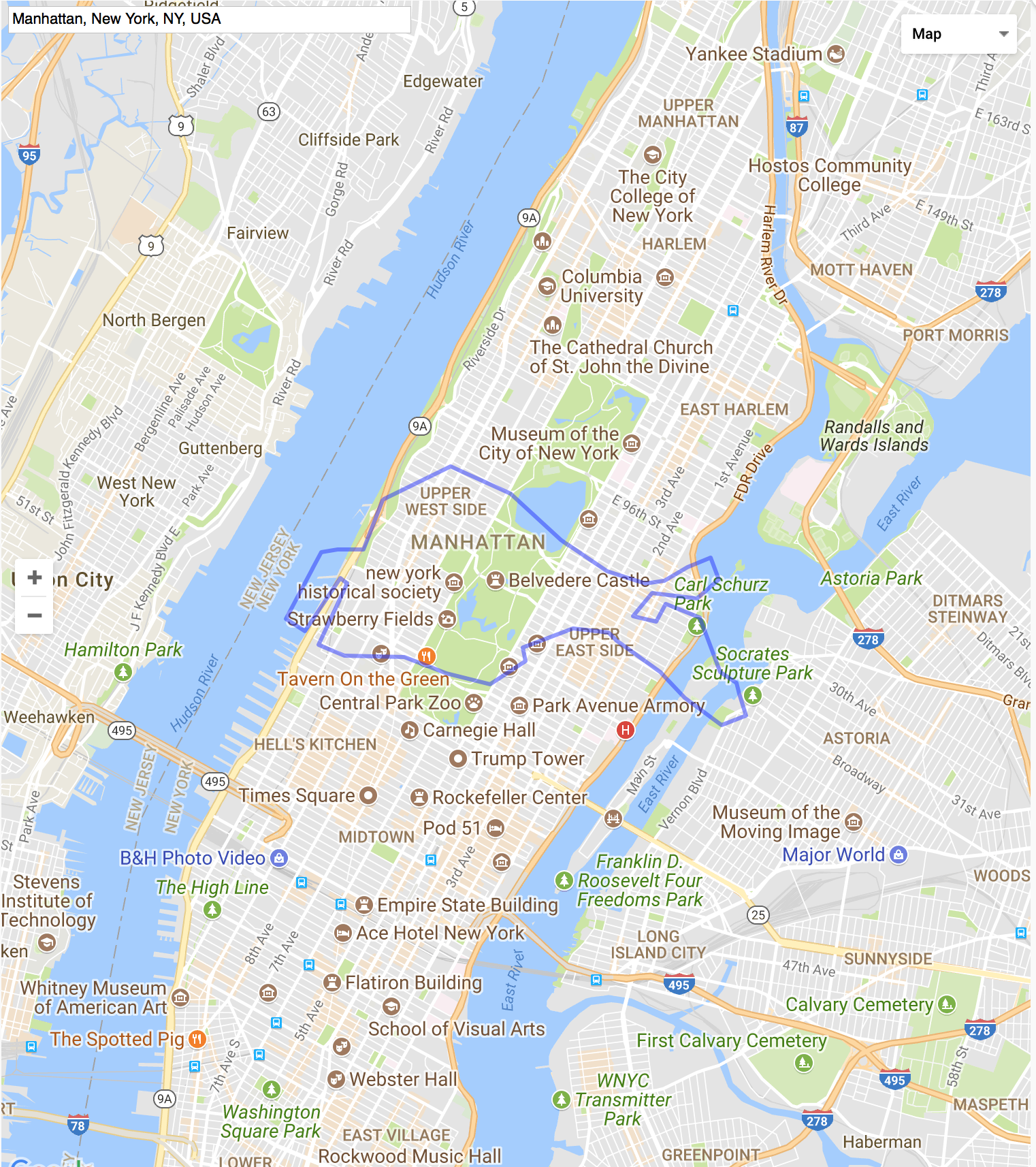 Venice size compared to Central Park, Manhattan, NY | Scrolller