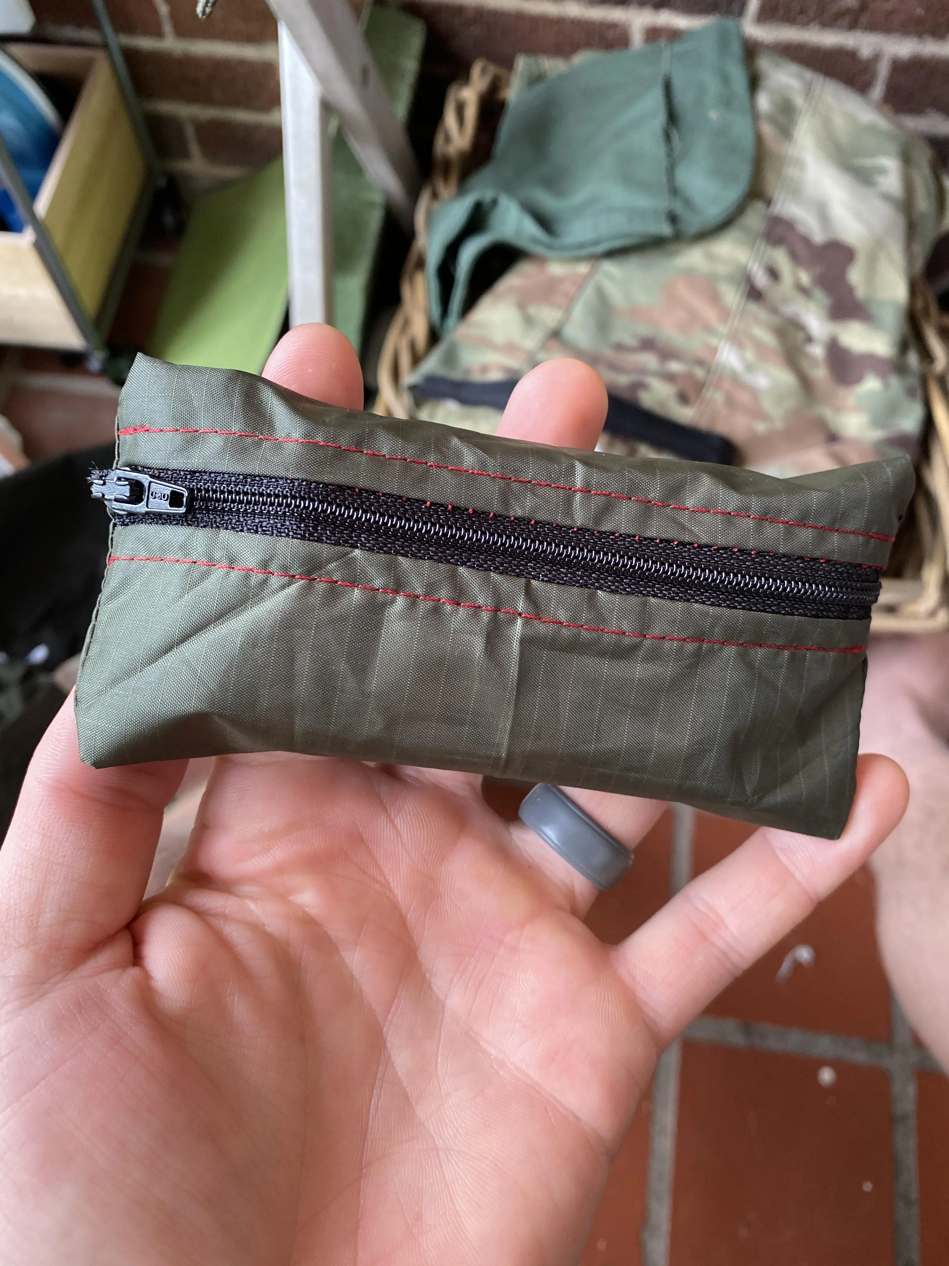 Water Resistant Wallet from an old tent repair kit and left over zipper ...