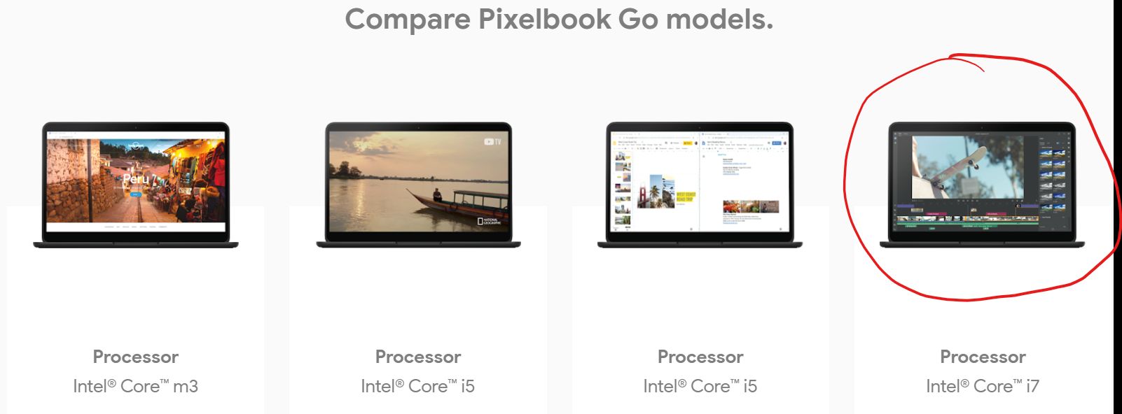 What video editor is on that pixelbook go image this is from the