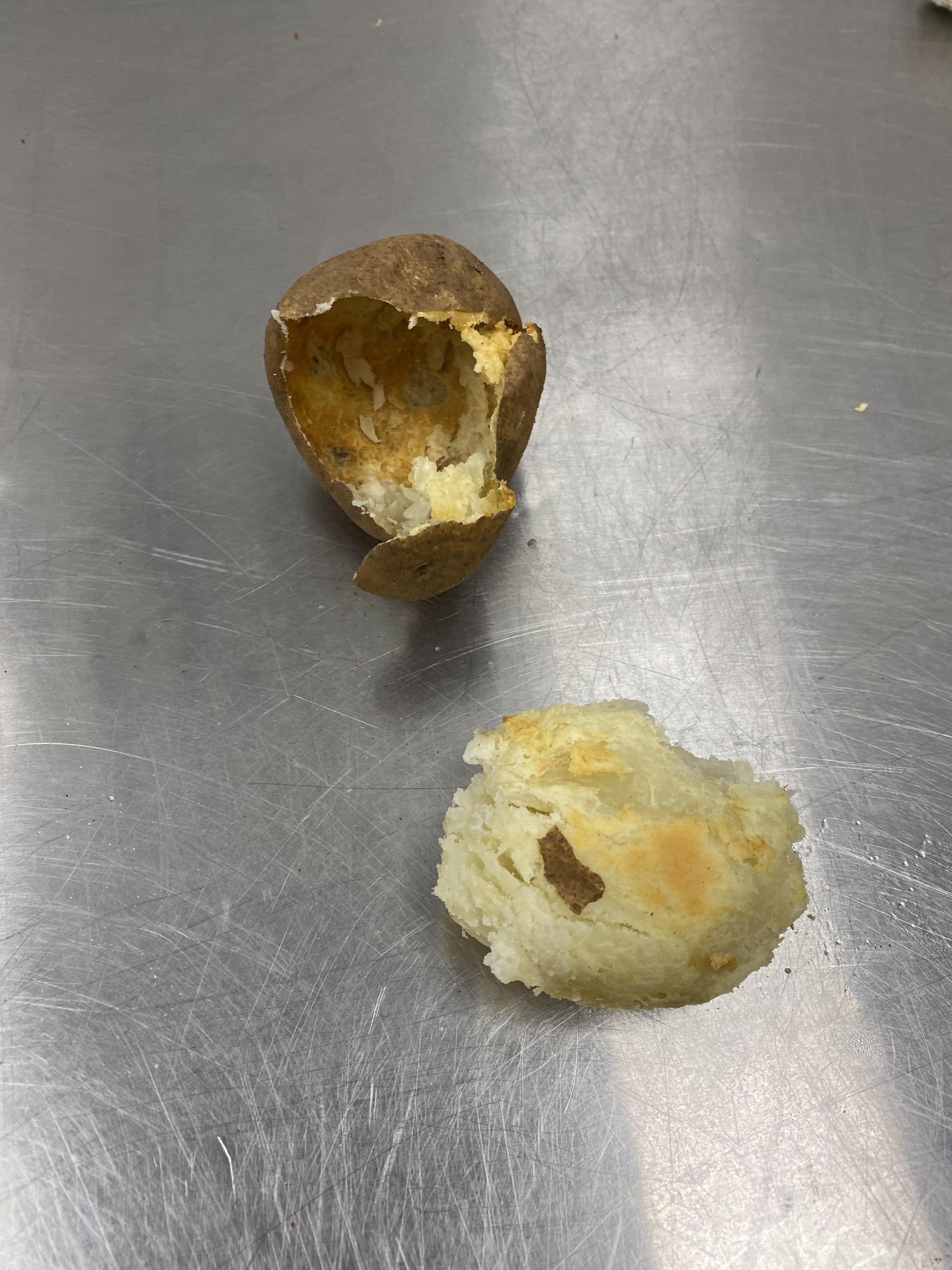 Exploded Potato Why did the inside of this baked potato explode out? | Scrolller