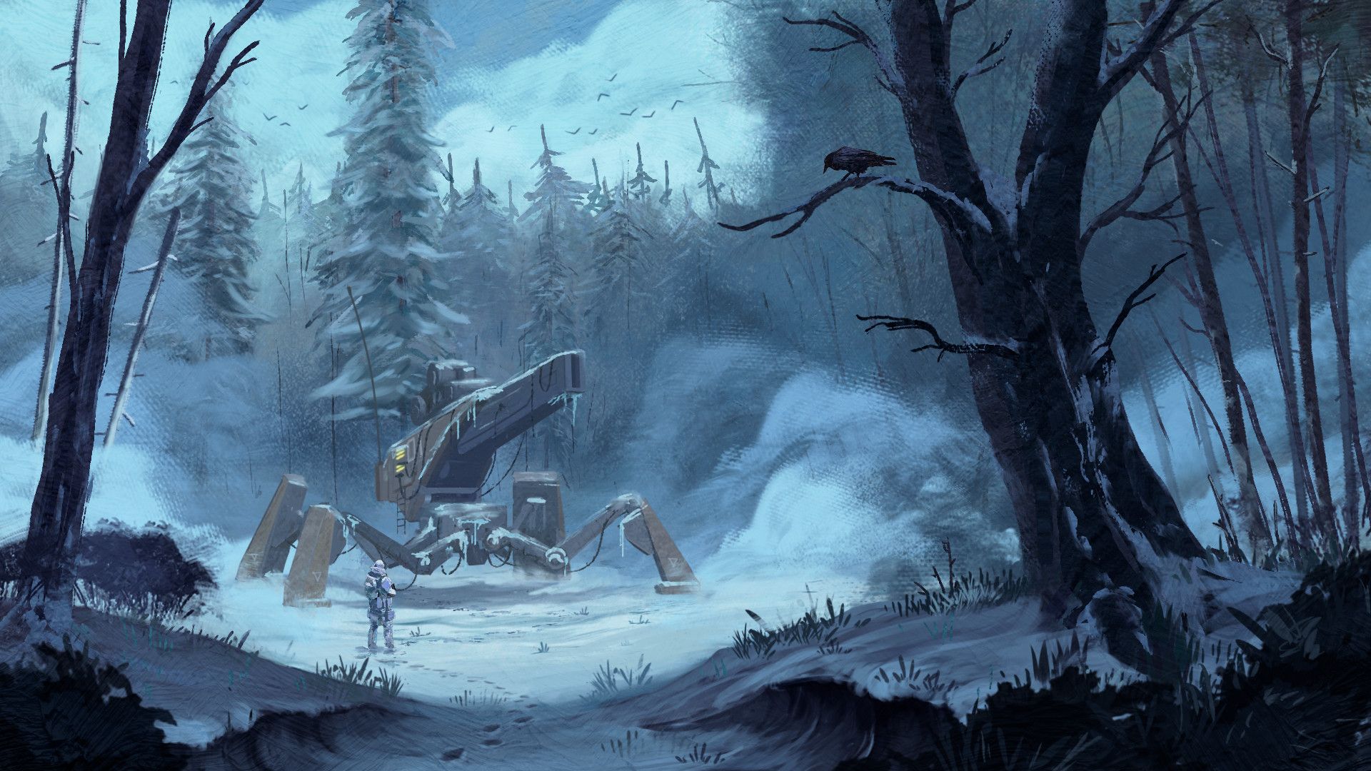 Winter Mecha by Dan Roff | Scrolller