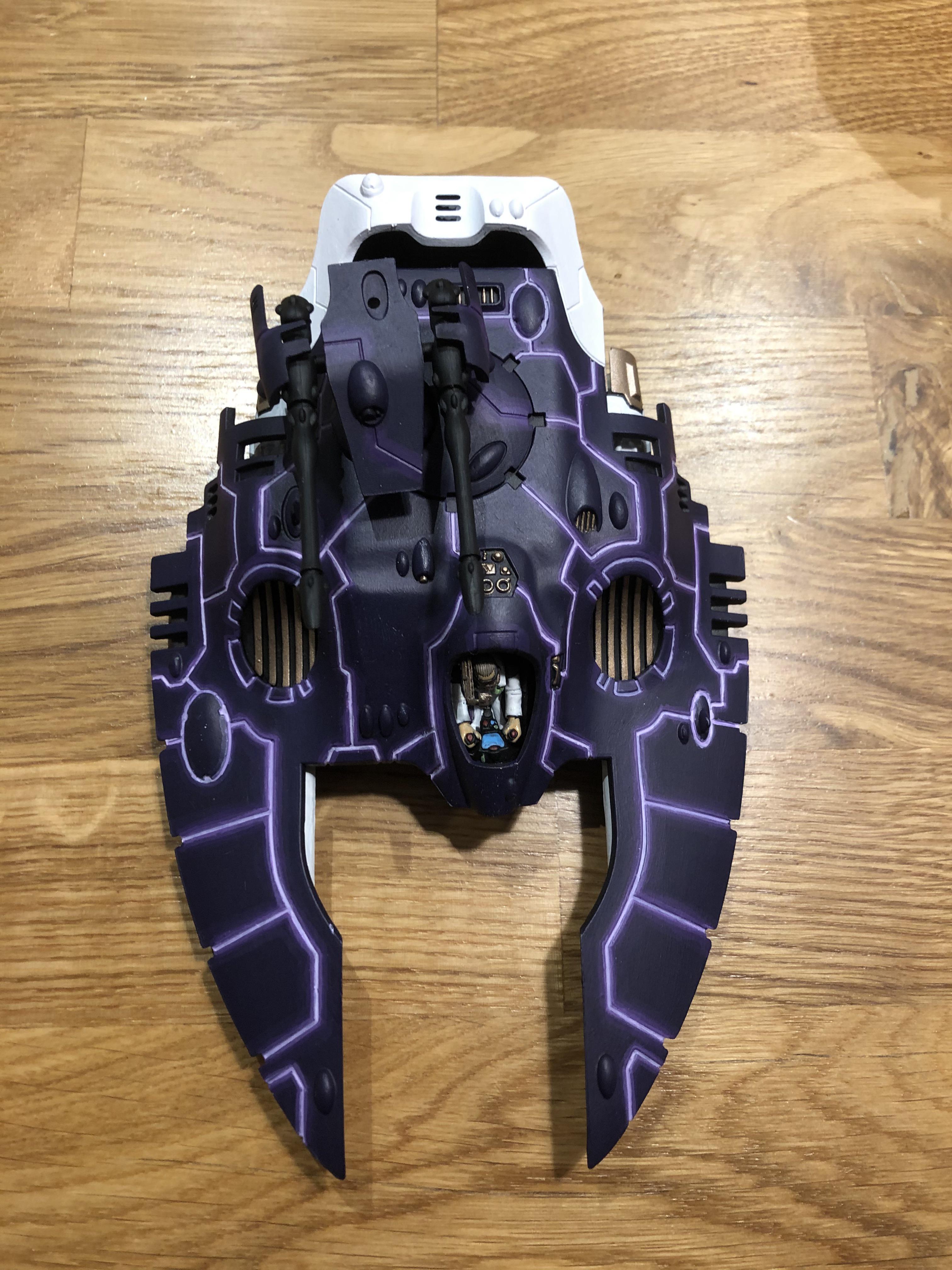 WIP Wave Serpent: my main army colors are purple and white with metal ...