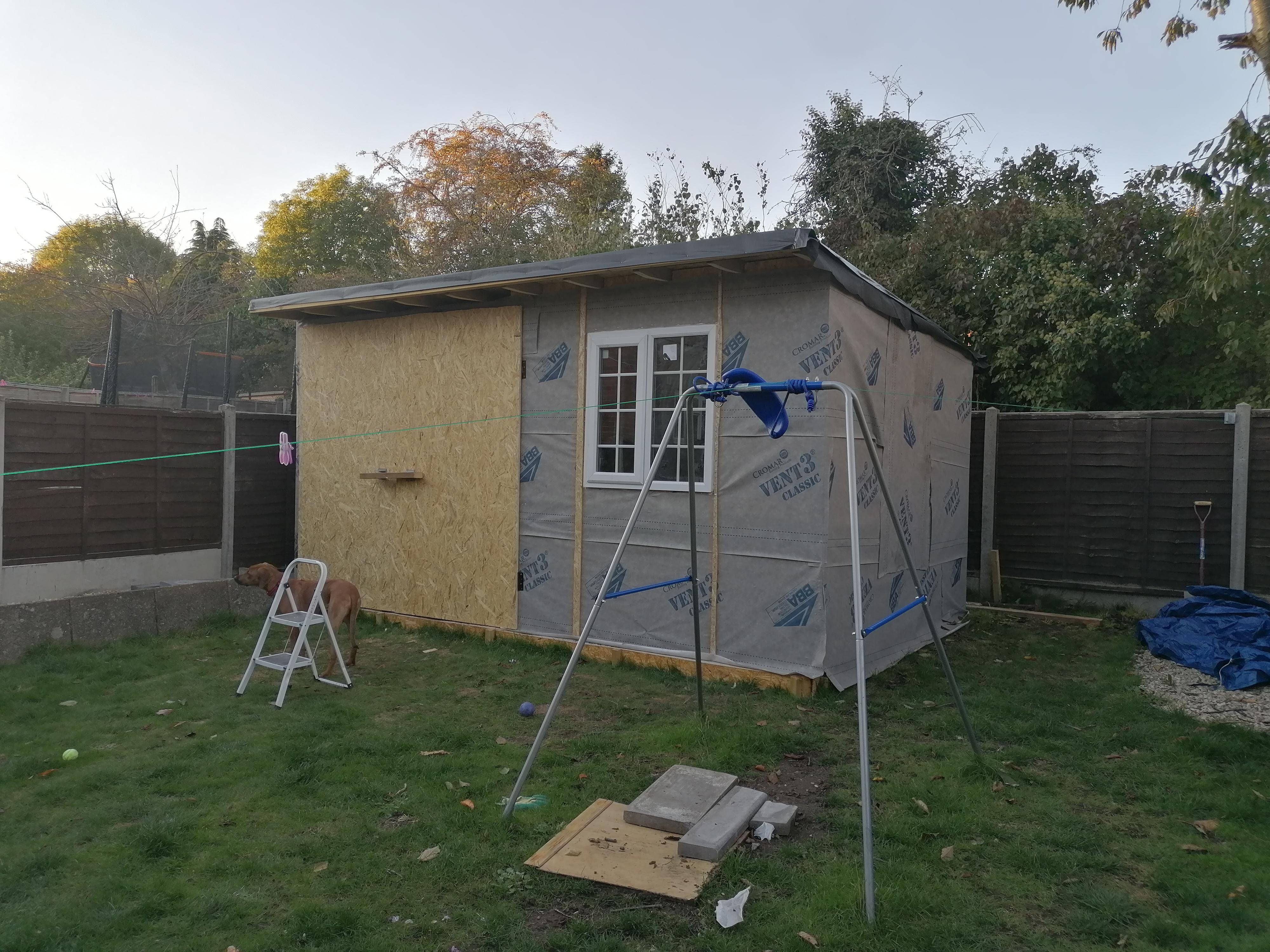 Cladding Work In Progress Work in progress. Cladding/siding next weekend but the interior will ...