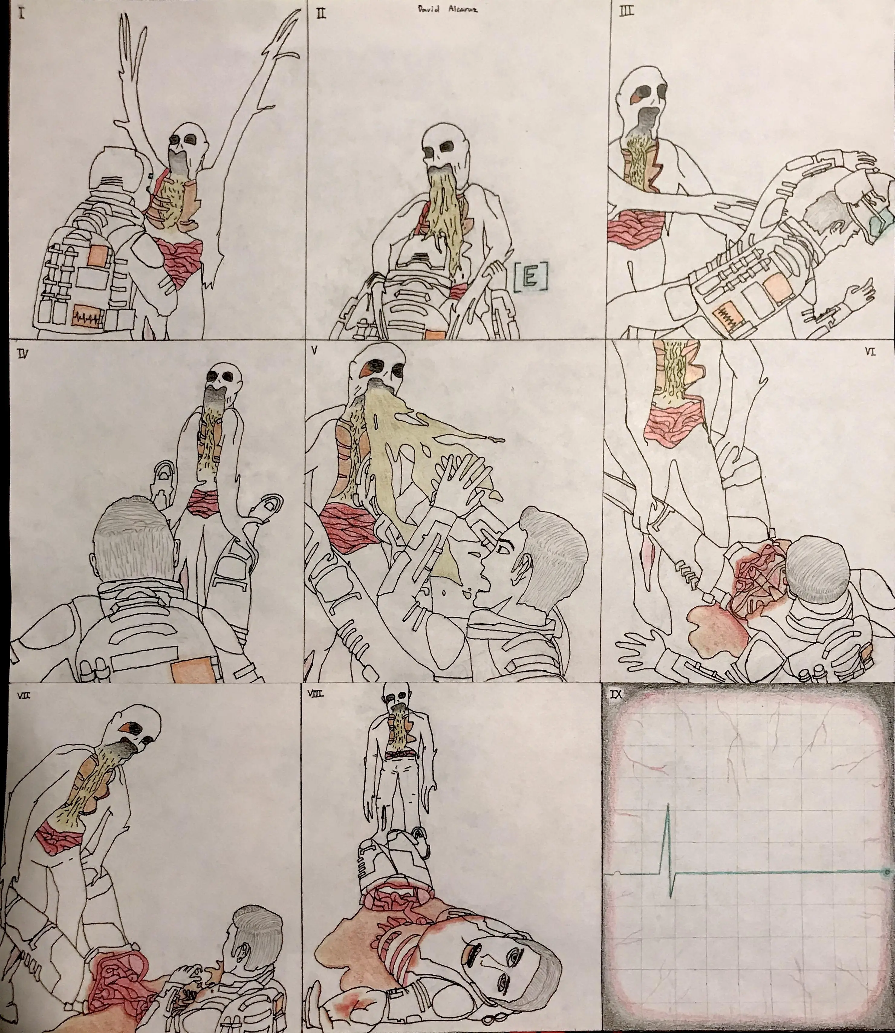 Worked on a death animation concept art for Negative Atmosphere, it’s ...