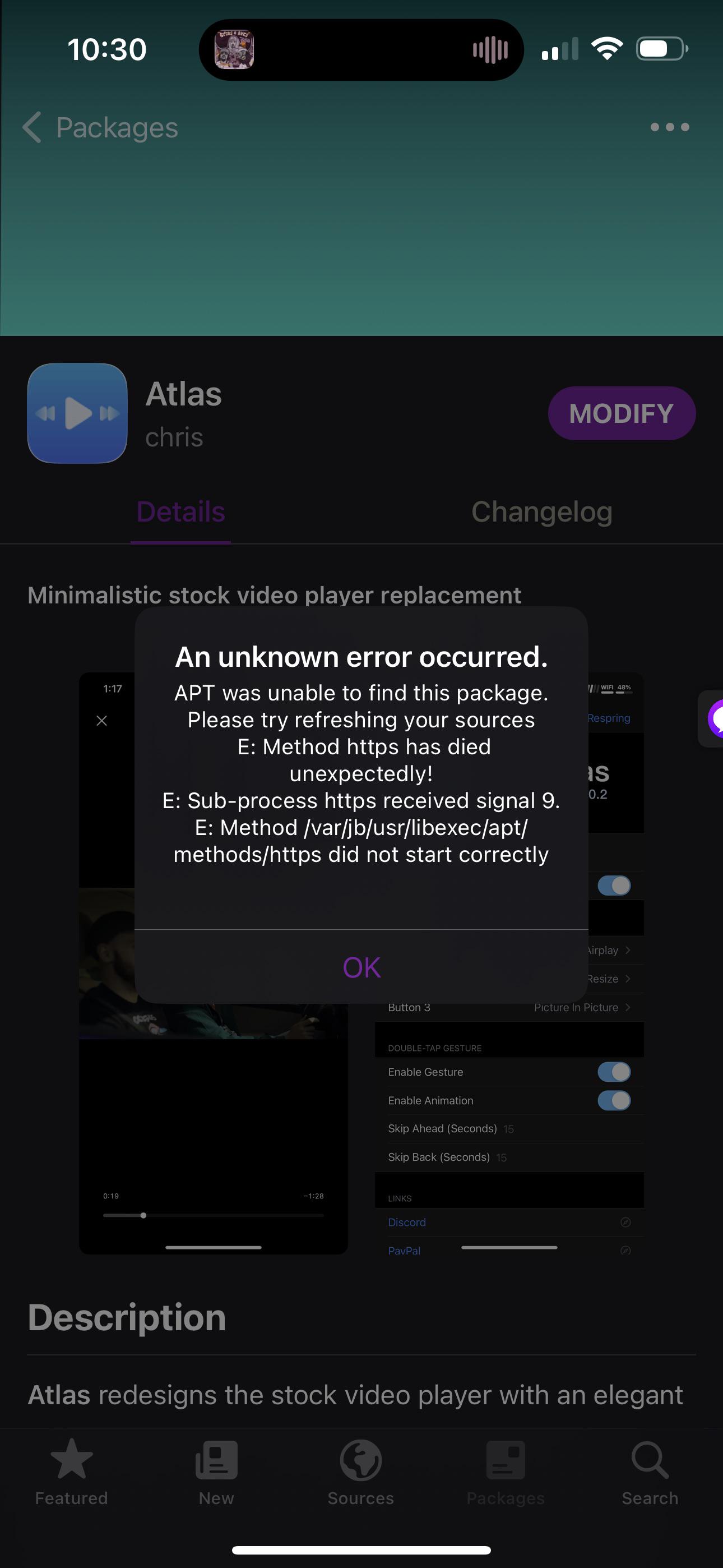 [Question] What’s this Sileo error