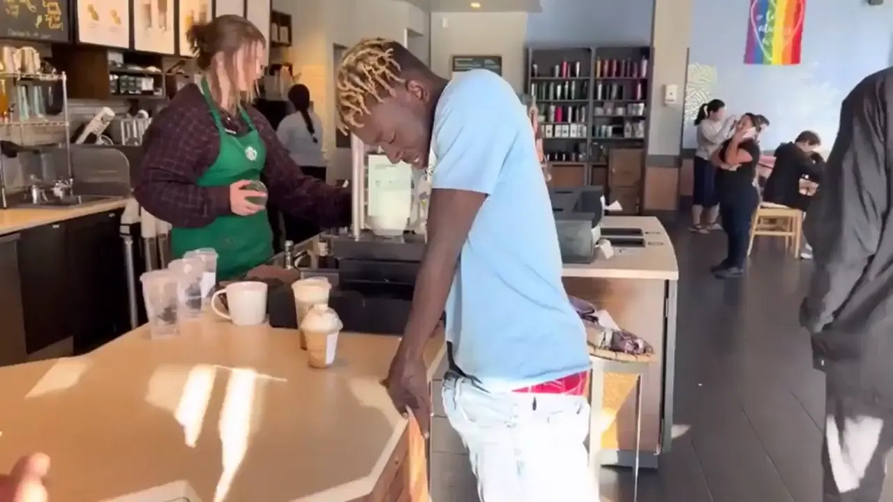 "Sexual harrassment prank" in Starbucks for YouTube content