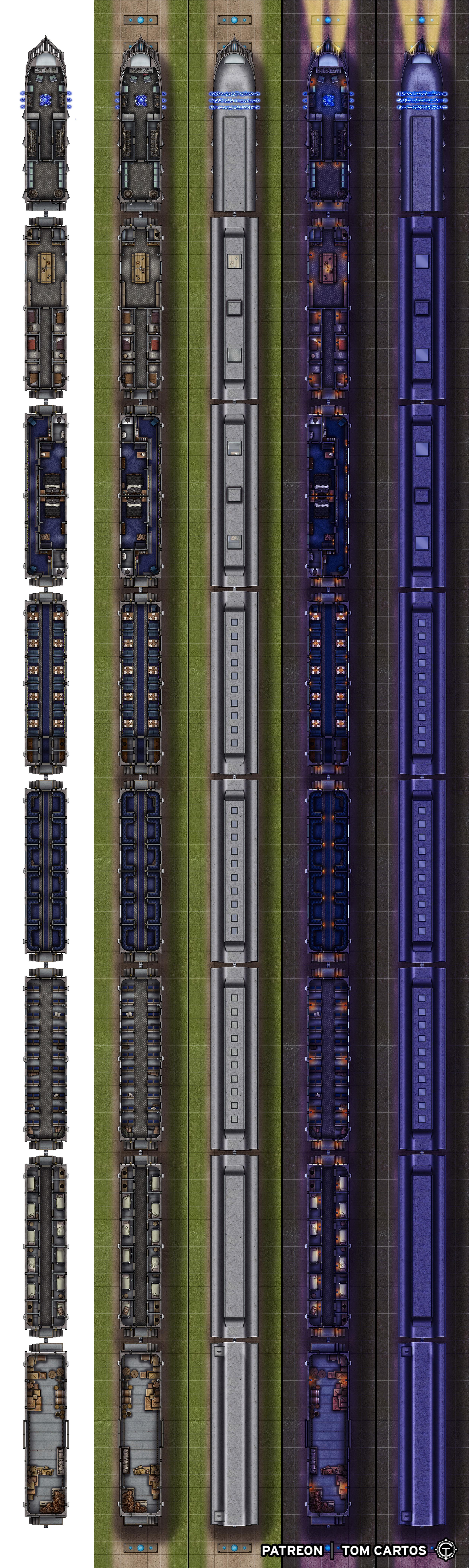 Free Modular Lightning Rail Cars and Pre-made Train Battlemap! | Scrolller