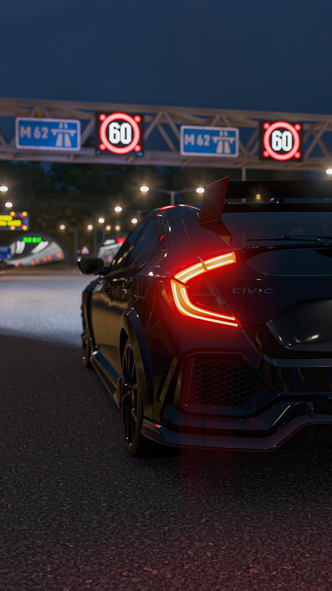 [1440x2560] Honda Civic for car ethusiasts and dark mode users