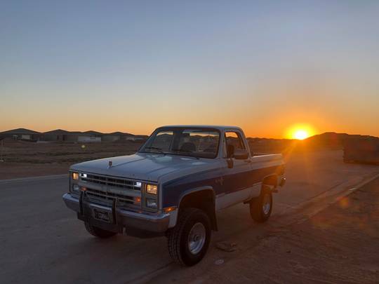 1988 Chevy Blazer. My truck from high school. This old girl and I turn 32 this year. Beautiful morning for a cruise!