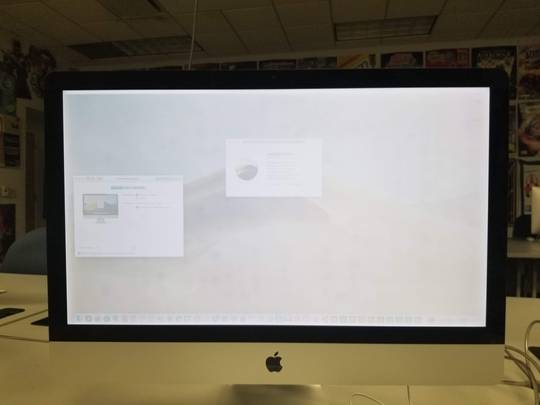 2017 imac - washed out screen. checked brightness and contrast. does this in diagnostic screen as well, but no issues. likely hardware issue, right?