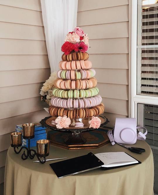 303 macarons for my sisters wedding!