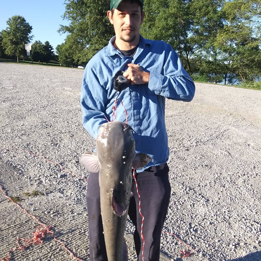 36 inch 26 pound catfish caught in an inflatable raft. Had to row to ...