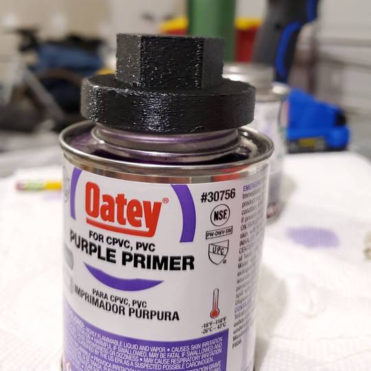 3D printed wrench adapter for PVC glue