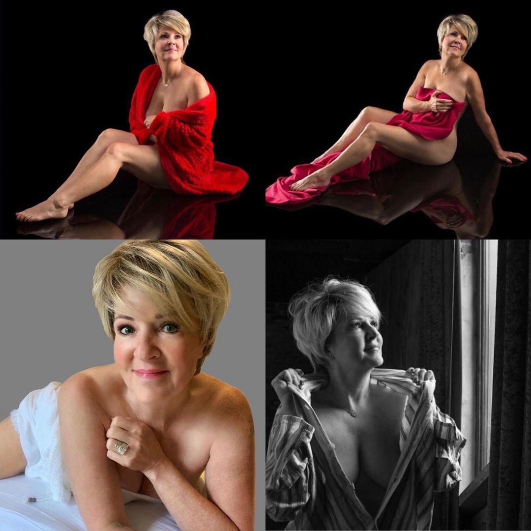 60-year-old hot granny did a sexy photoshoot for her man.