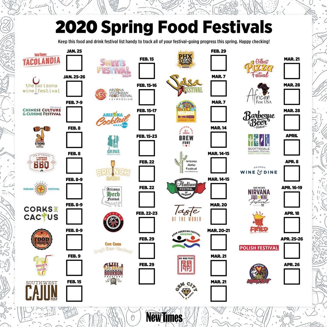A Calendar of 2020 Spring Food Festivals