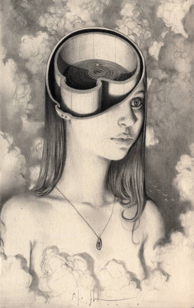 A drawing about feeling drained.