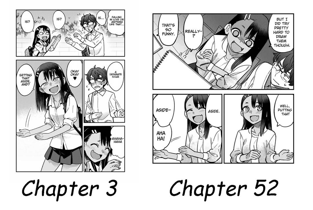 A little detail I noticed. Nagatoro adapts Naoto's (Senpai's) Mannerisms... I mean I thought it was cute